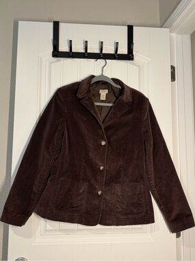 L.L. Bean Dark Brown Corduroy Blazer Jacket